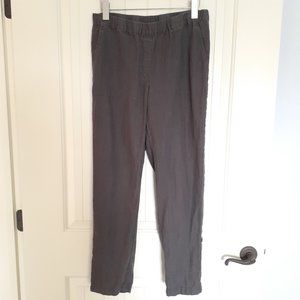 J. Jill Pure Jill Linen Pull-On Pant with Roll Tab Leg Gray Size S